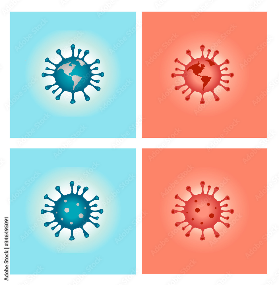 Coronovirus - COVID - 19 vector icons Coronovirus - COVID - 19 vector icons