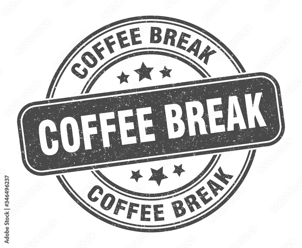 coffee break stamp. coffee break label. round grunge sign