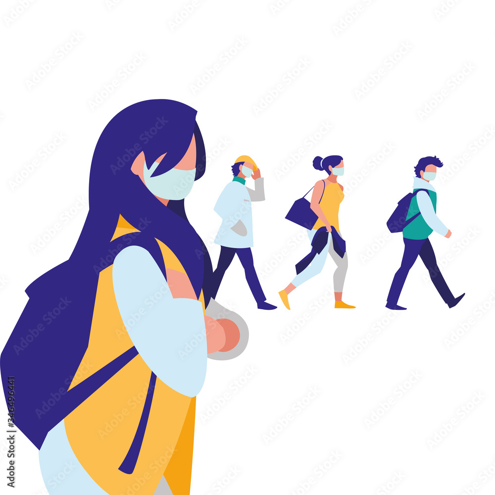 people in the city wearing face mask people in the city wearing face mask