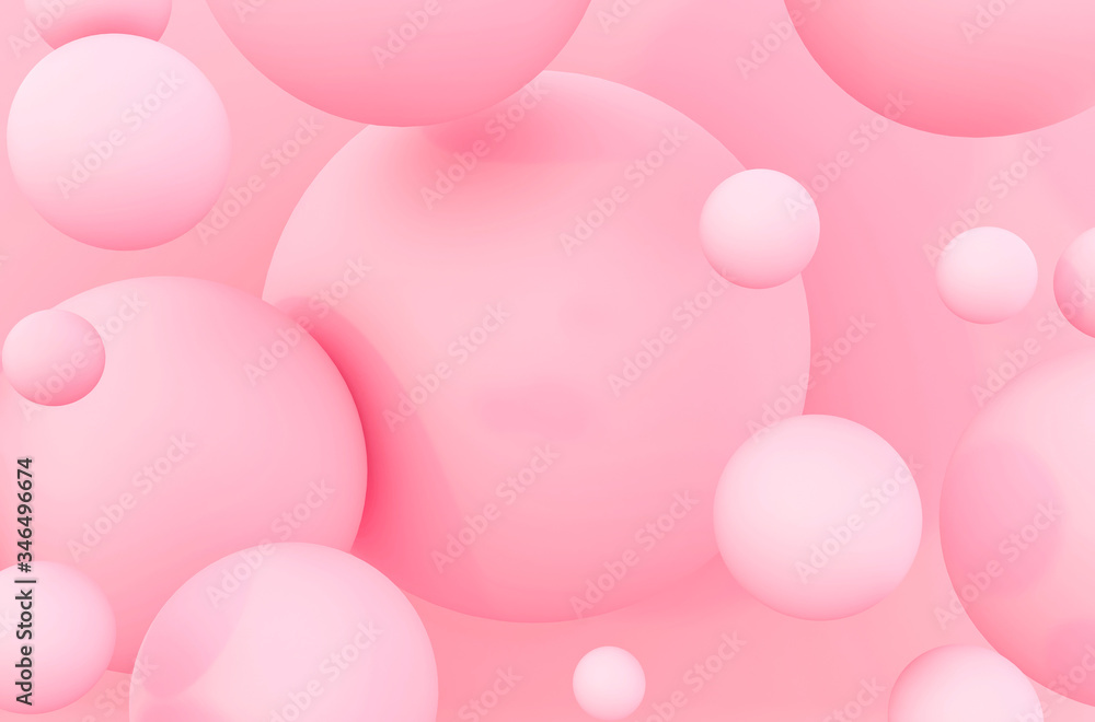 Abstract colorful balls. Pink Candies fly in zero gravity. Chaotic scatter confetti spheres. Festive party wallpaper. 3d render rouge creative background. Makeup powder cosmetics for face in ball form Abstract colorful balls. Pink Candies fly in zero gravity. Chaotic scatter confetti spheres. Festive party wallpaper. 3d render rouge creative background. Makeup powder cosmetics for face in ball form
