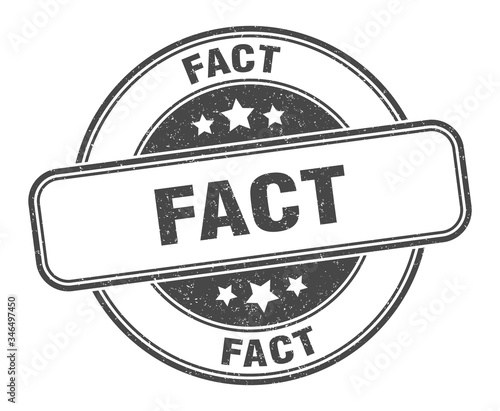 fact stamp. fact round grunge sign. label