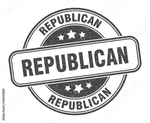 republican stamp. republican round grunge sign. label