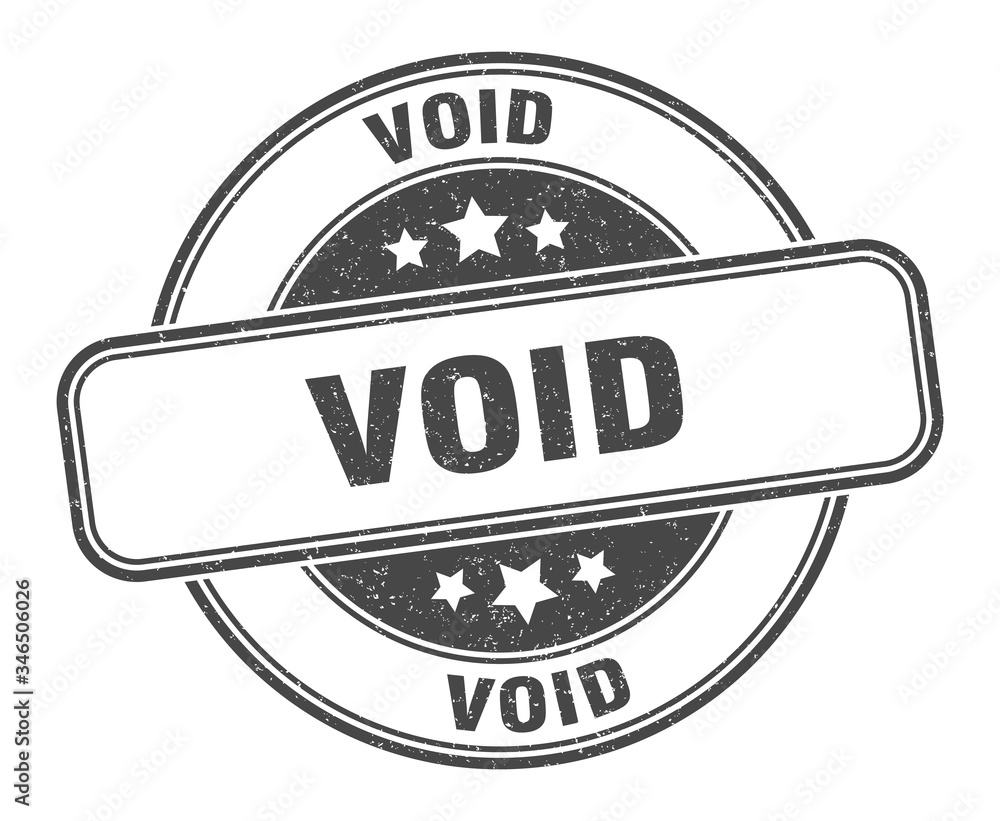 void stamp. void round grunge sign. label