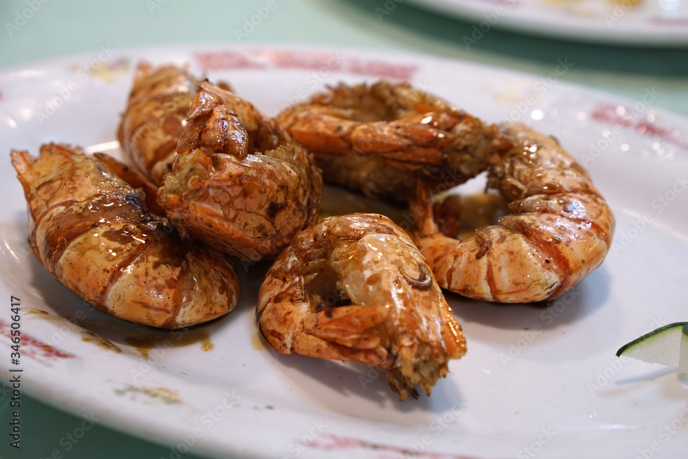 chinese cuisine, Hong Kong seafood restaurant, fried Mantis Shrimp