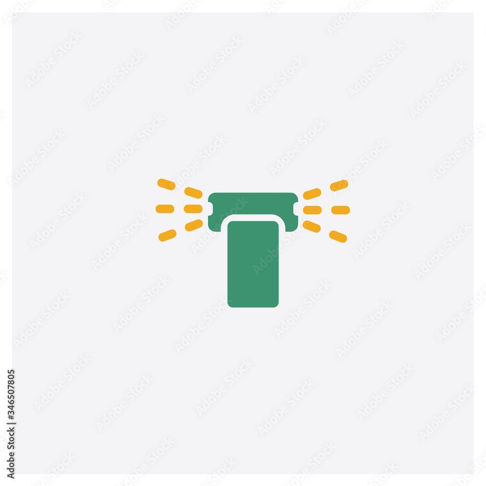 Sprinkle concept 2 colored icon. Isolated orange and green Sprinkle