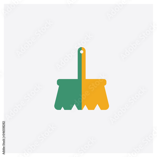 Rak concept 2 colored icon. Isolated orange and green Rak vector symbol design. Can be used for web and mobile UI/UX