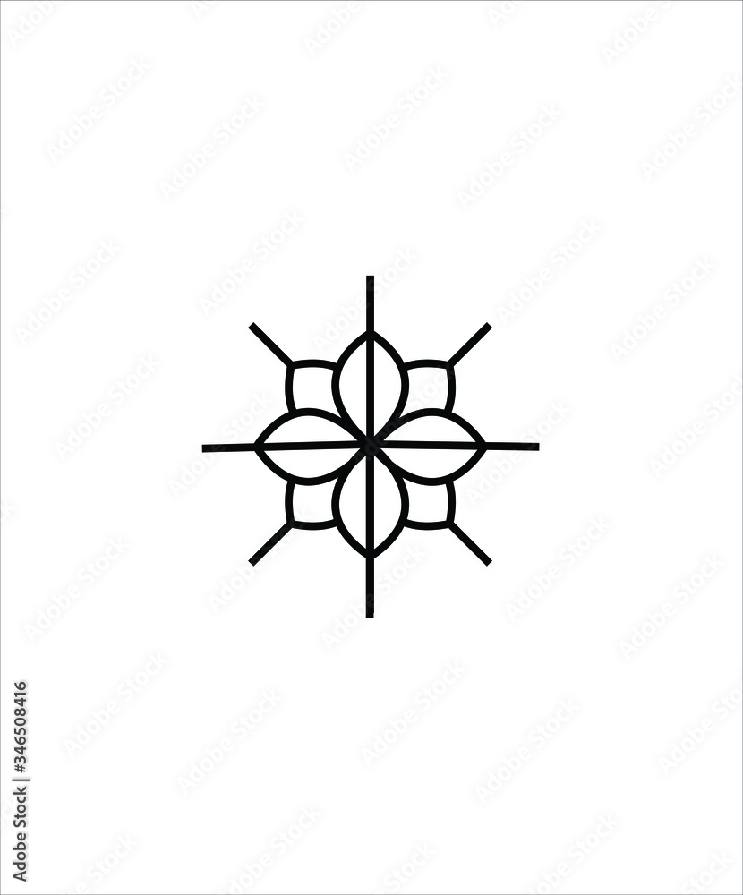 Fototapeta premium flower line icon,vector best line icon.