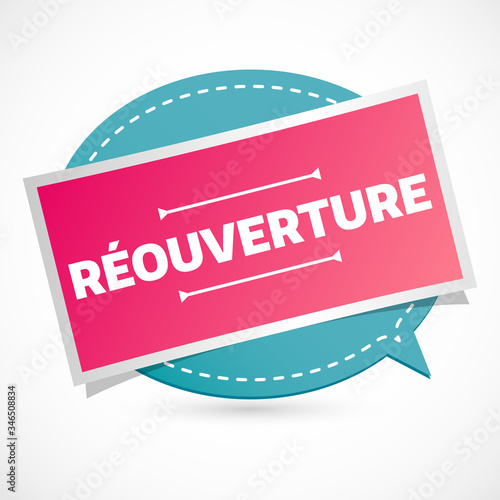 French Reopening label illustration