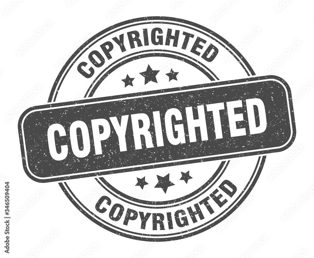Fototapeta premium copyrighted stamp. copyrighted label. round grunge sign