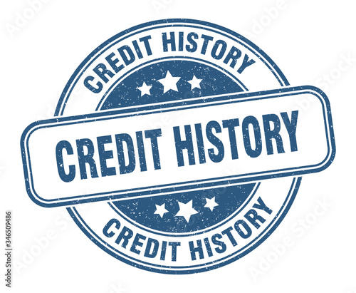 credit history stamp. credit history round grunge sign. label