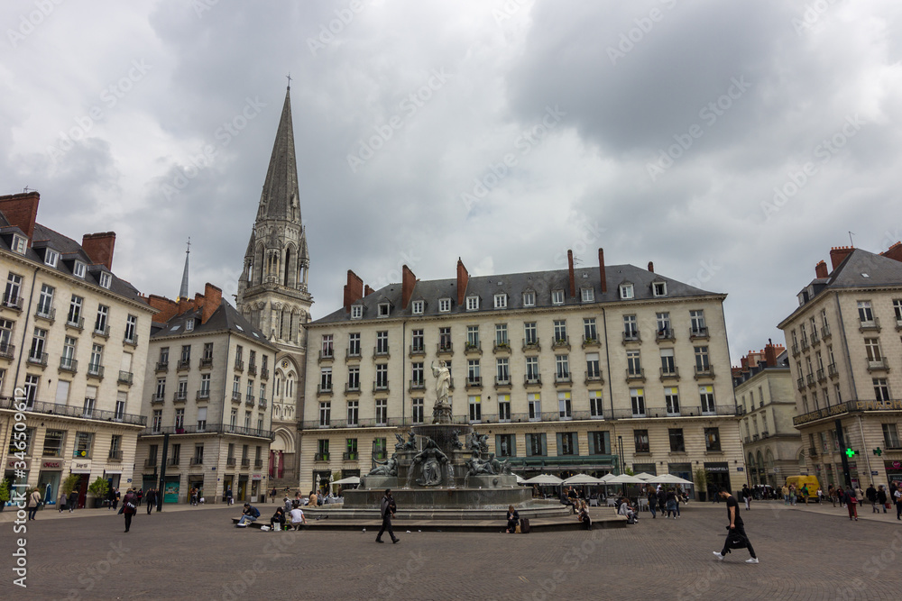Fototapeta premium View of Nantes in Loire valley (France)