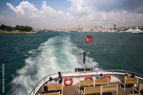 Cruise ship on the Bosporus. photo