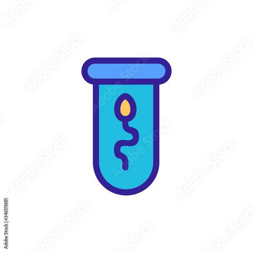 sperm in vitro icon vector. sperm in vitro sign. color symbol illustration