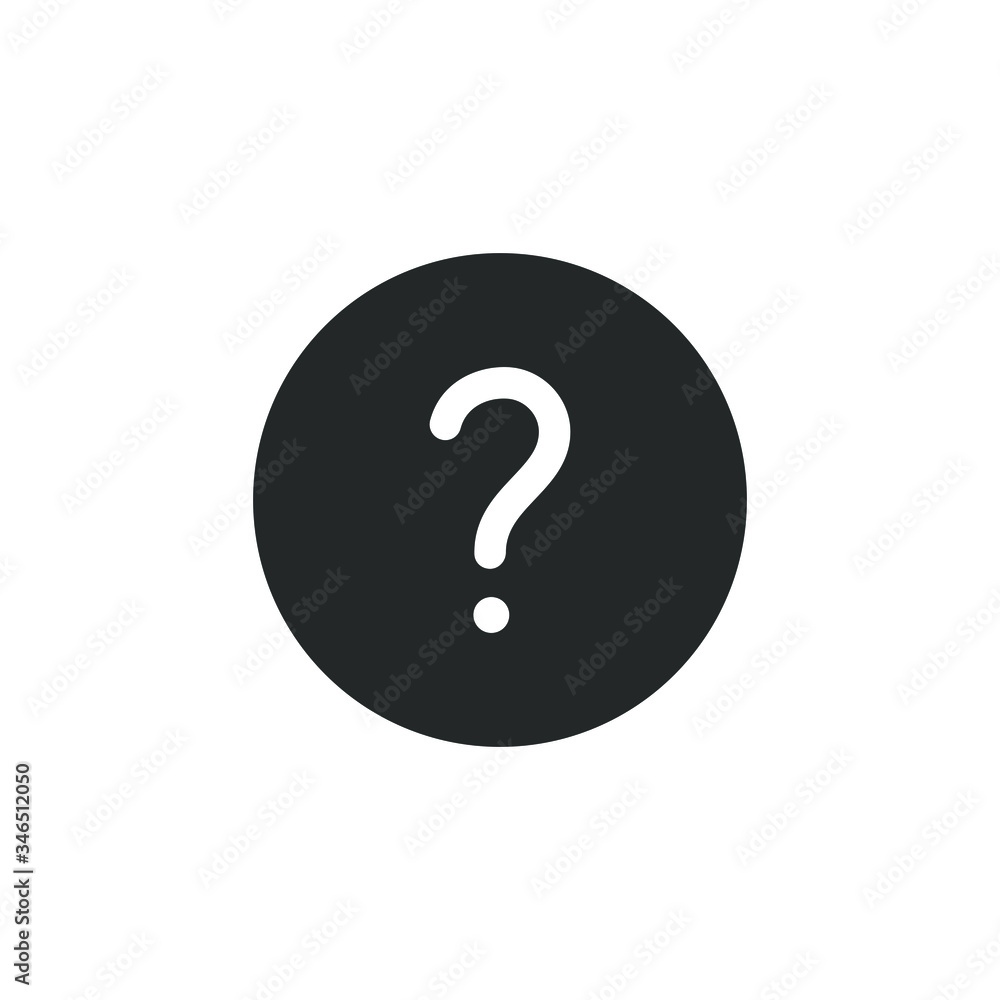 Simple icon of a question sign isolated on white background Simple icon of a question sign isolated on white background