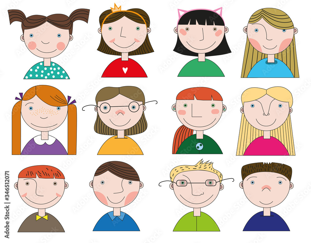 Children's characteristic faces that can be modeled Children's characteristic faces that can be modeled