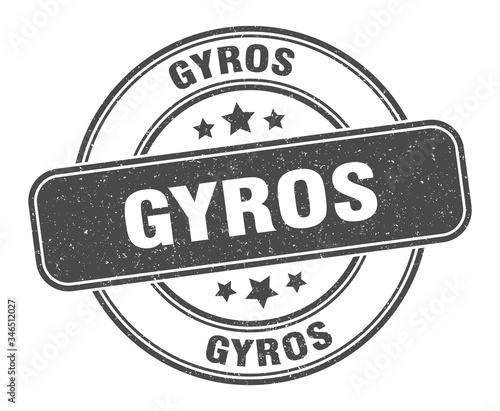 gyros stamp. gyros label. round grunge sign