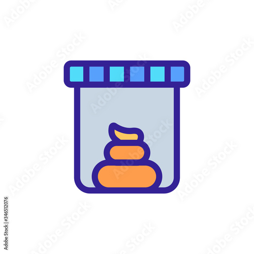 turd in vitro analysis icon vector. turd in vitro analysis sign. color symbol illustration