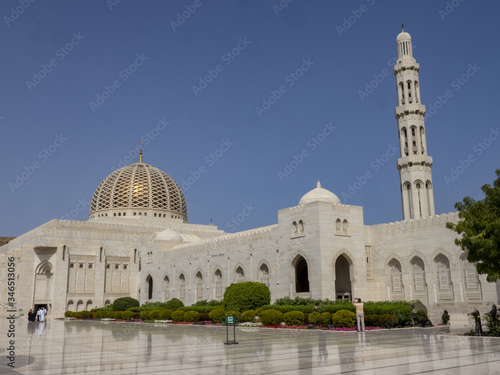 Obraz premium Minarets of Sultan Qaboos Grand Mosque, Muscat Oman