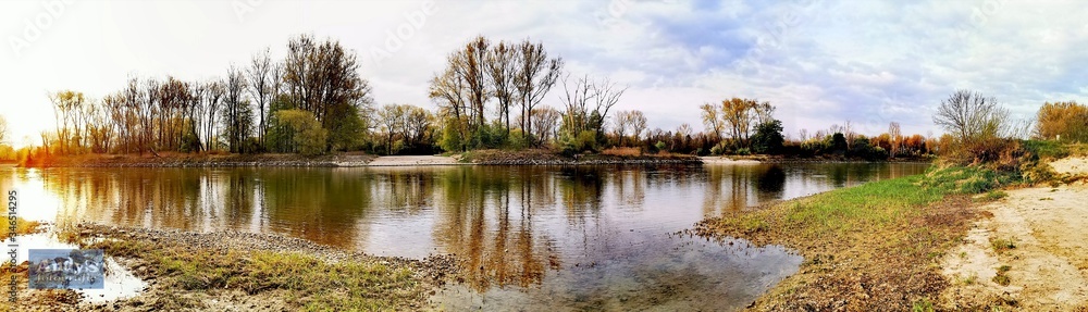 Natur; See; Bäume; Weiher; Schilf; Enten; Donau; Grün; Frühling; Baggersee;