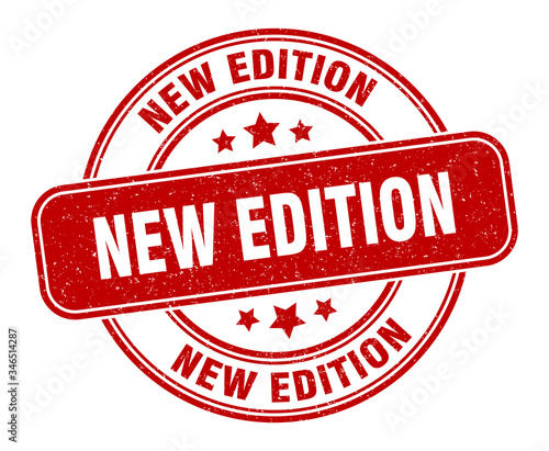 new edition stamp. new edition label. round grunge sign