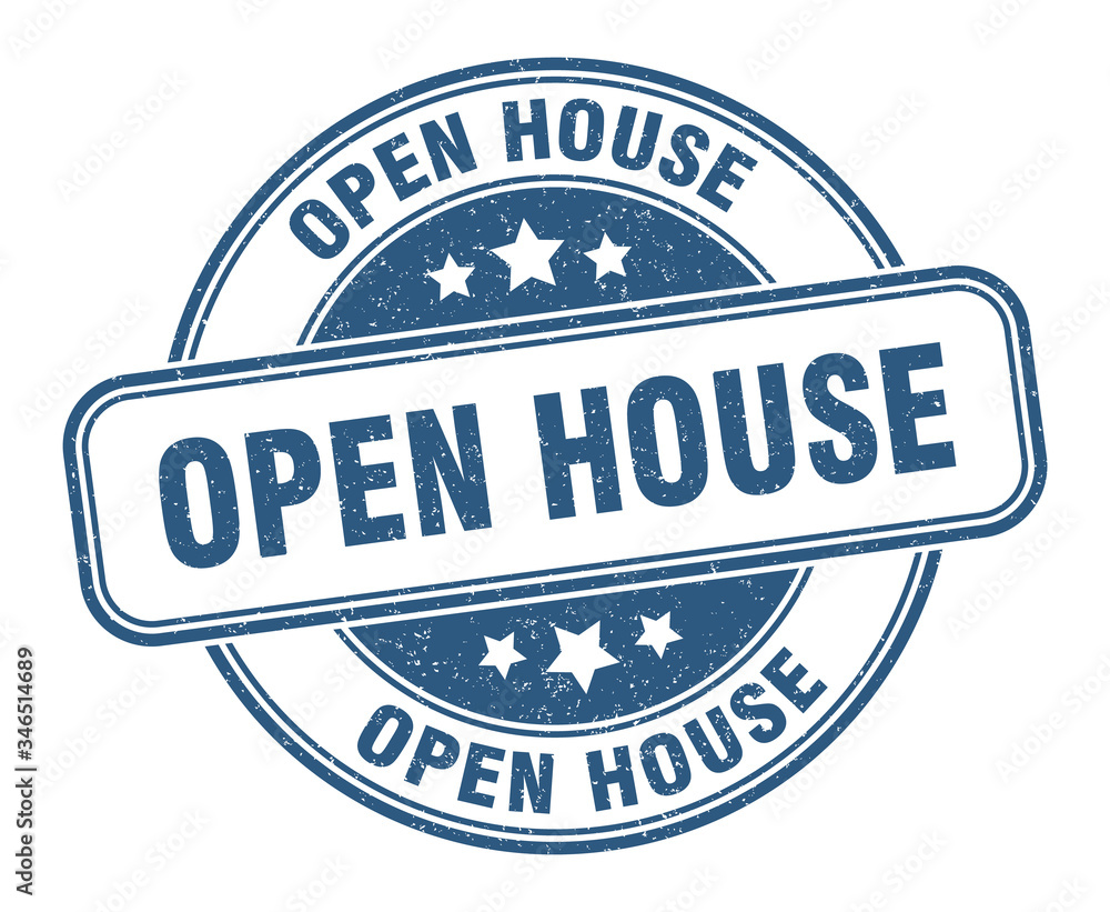 open house stamp. open house round grunge sign. label open house stamp. open house round grunge sign. label