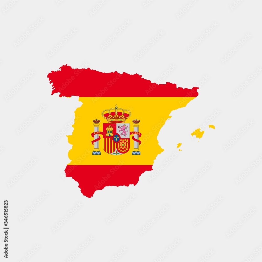 Obraz premium Spain map. Vector illustration on gray background