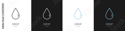 Photography Set of logos drops