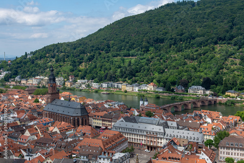 outlook on church of the holy spirit in Heidelberg at castle Baden Wuerttemberg photo