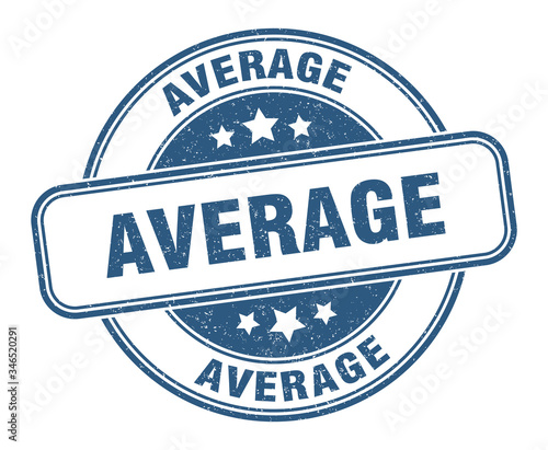 average stamp. average round grunge sign. label