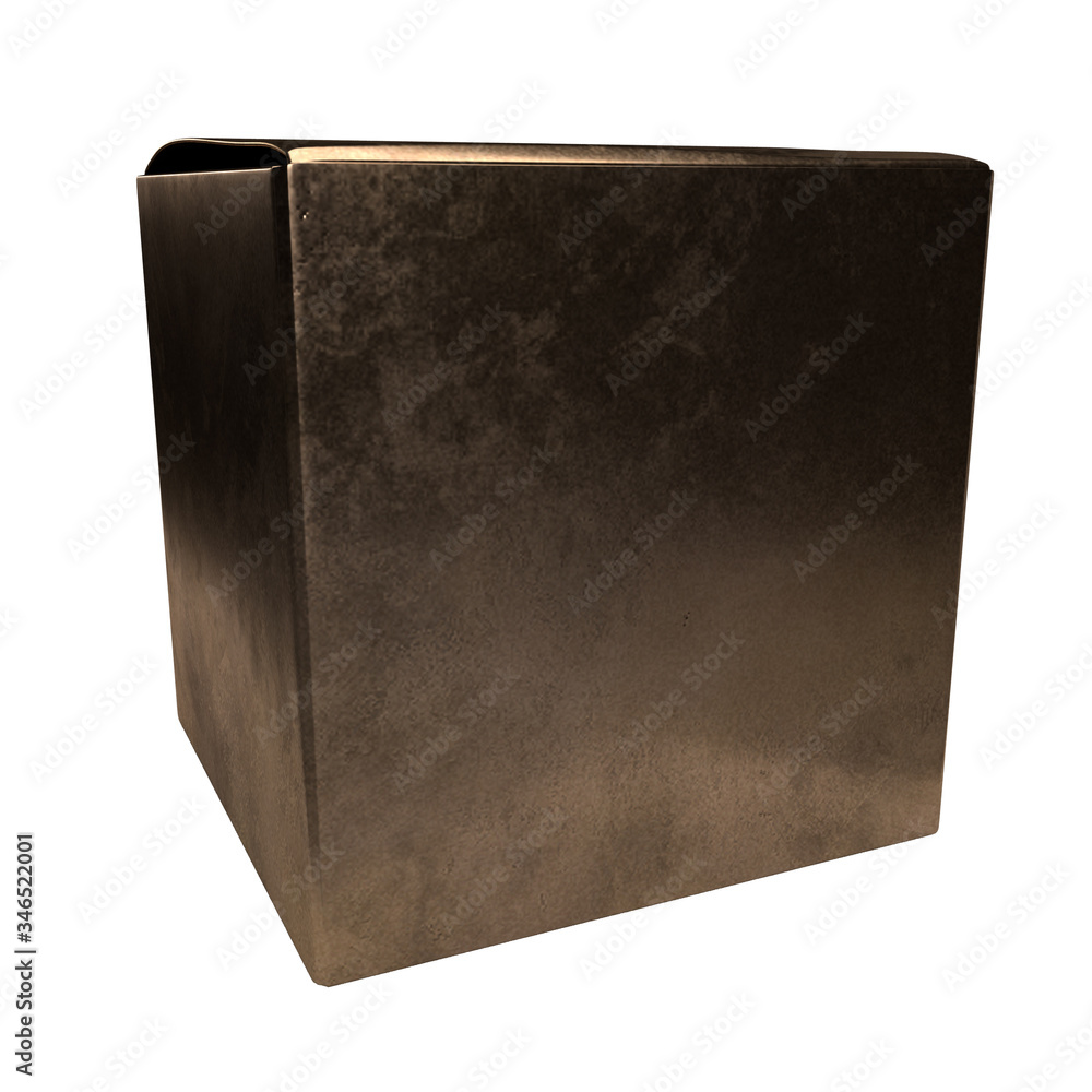 Copper Rose Gold Box Packaging Isolated Front View Copper Rose Gold Box Packaging Isolated Front View