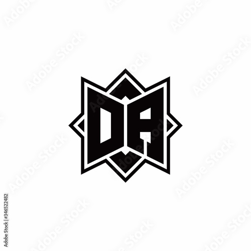 Free Download OA monogram logo with square rotate style outline - GFXLoad