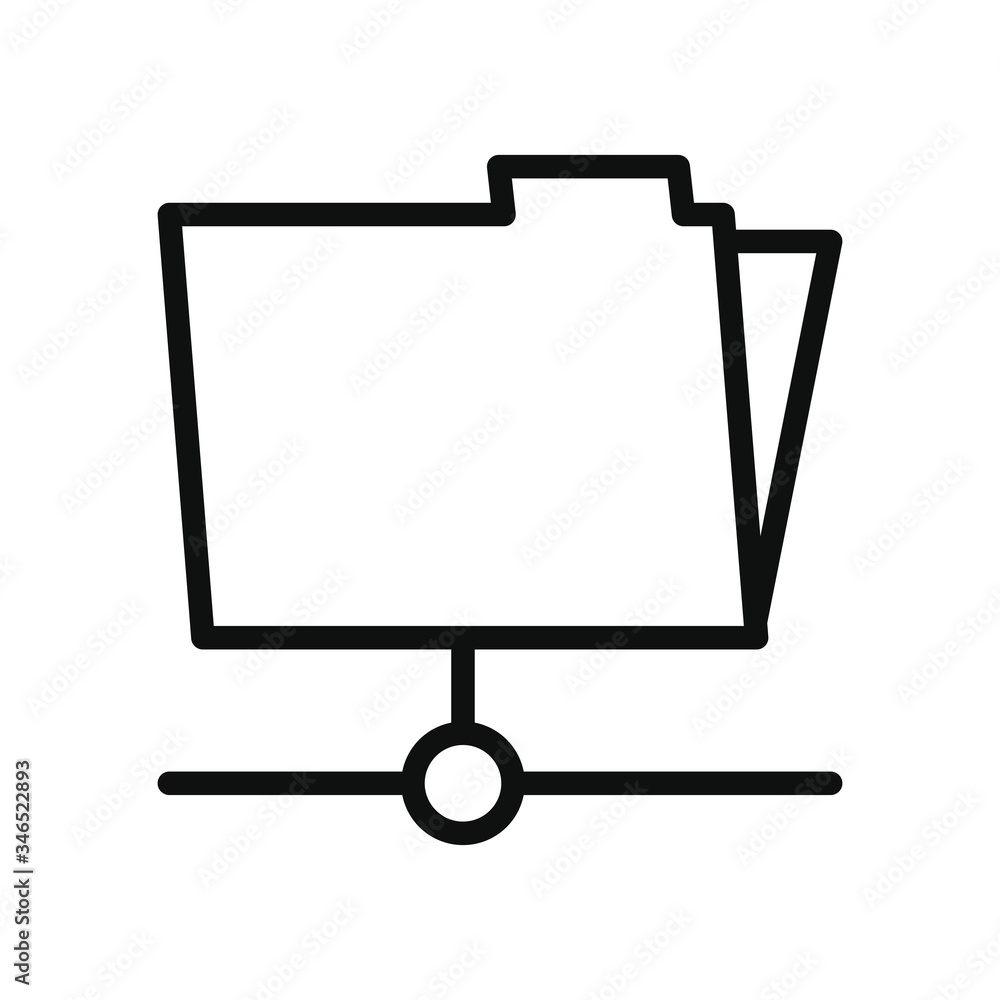 cyber security concept, shared folder icon, line style cyber security concept, shared folder icon, line style