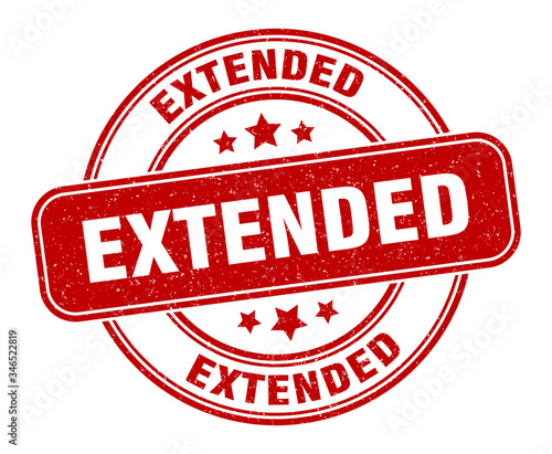 extended stamp. extended label. round grunge sign