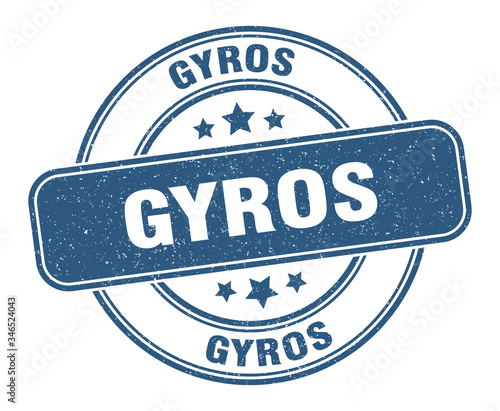 gyros stamp. gyros label. round grunge sign