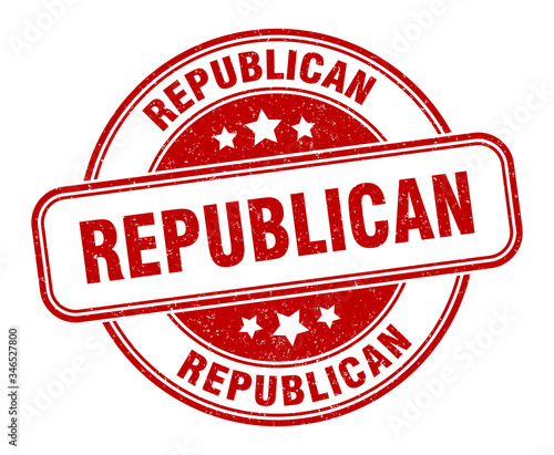 republican stamp. republican round grunge sign. label