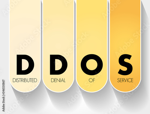 DDoS - Distributed Denial of Service acronym, technology concept background
