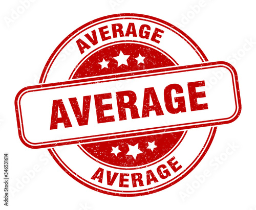 average stamp. average round grunge sign. label