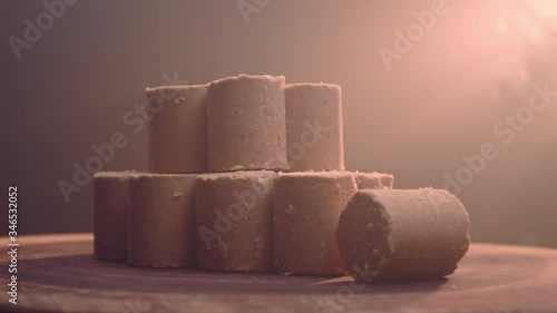 A traditional Brazilian sweet called paçoca. Made from peanuts photo