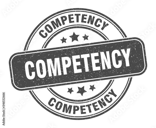 competency stamp. competency label. round grunge sign