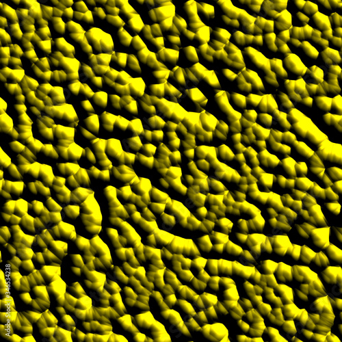 Seamless textere of brilliant golden convex scales photo