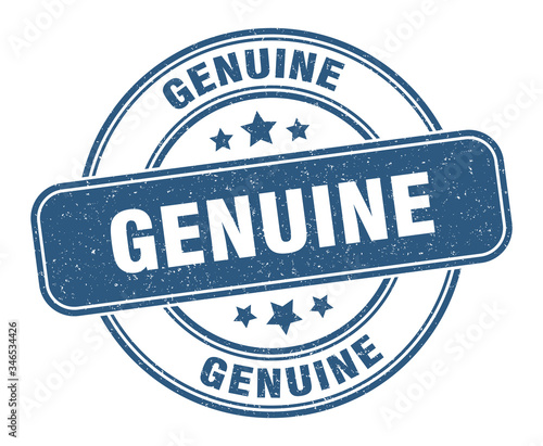 genuine stamp. genuine label. round grunge sign