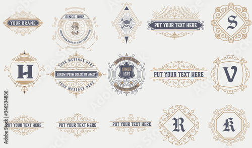 Set of Logos and banners. Vector Layered