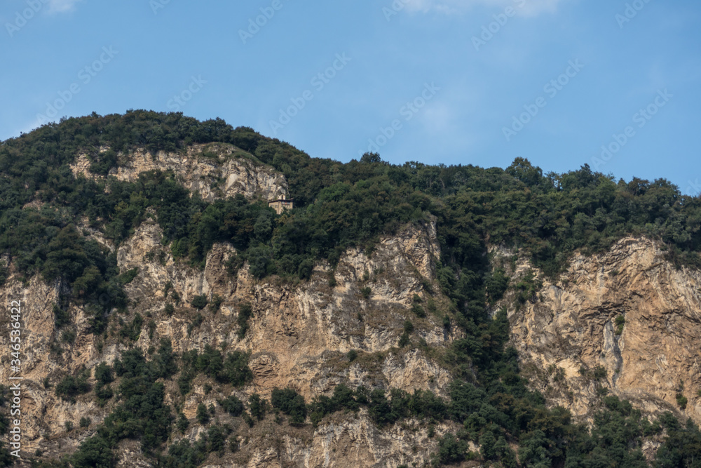 warm summer day in Bruzella district of Mendrisio Ticino