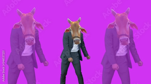 Pop art concept. Strange video, vj design cartoon. Loop video.