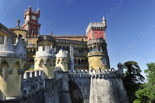 The medieval castle in Sintra. Portugal.