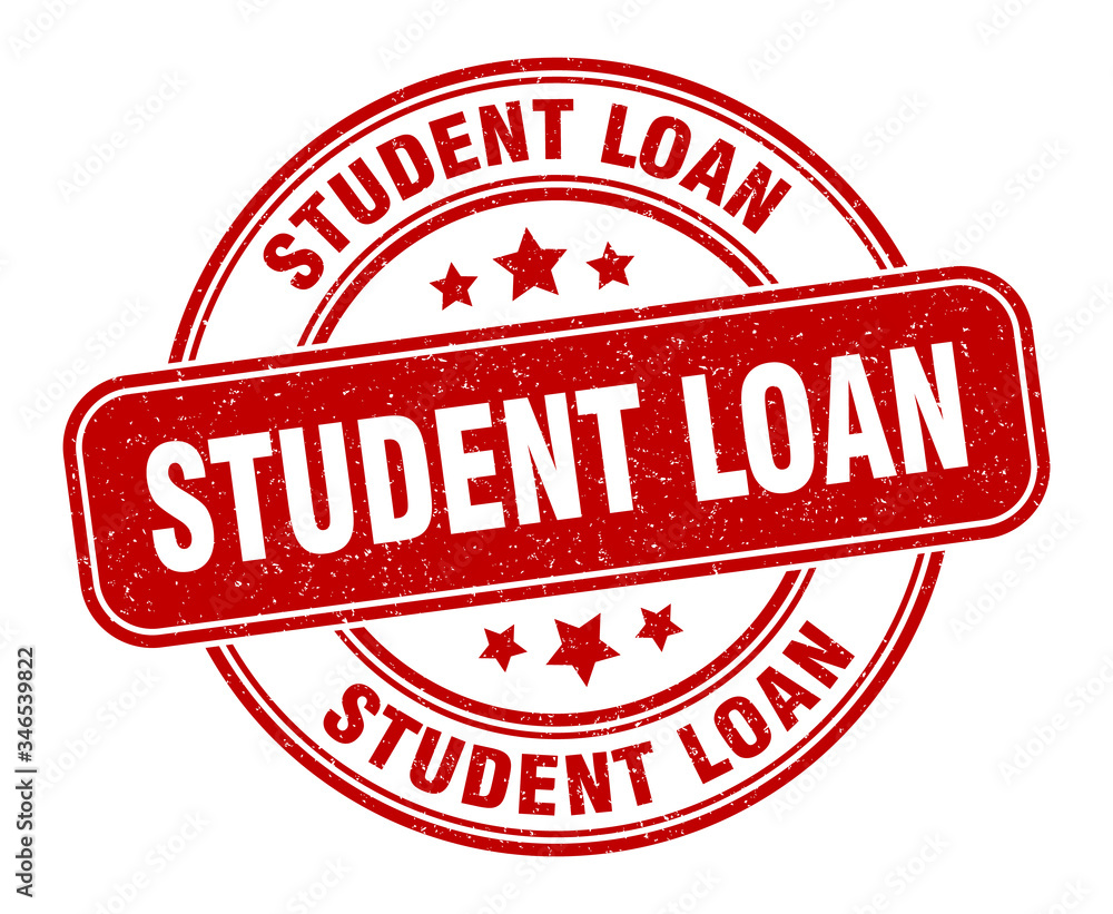 student loan stamp. student loan label. round grunge sign student loan stamp. student loan label. round grunge sign