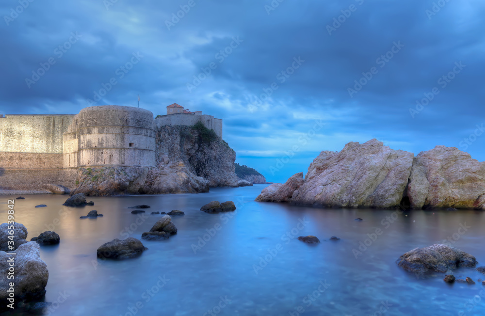 Festung Bokar in Dubrovnik zur Blauen Stunde