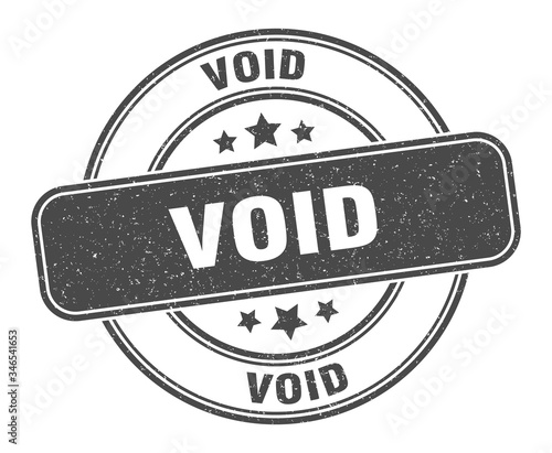 void stamp. void label. round grunge sign
