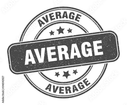 average stamp. average label. round grunge sign