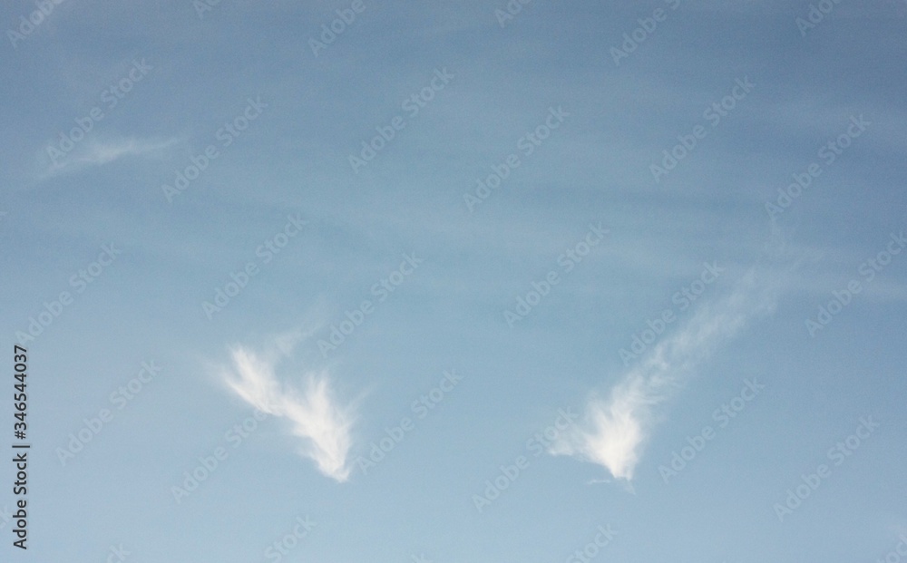 Beautiful clouds in the blue sky view Beautiful clouds in the blue sky view